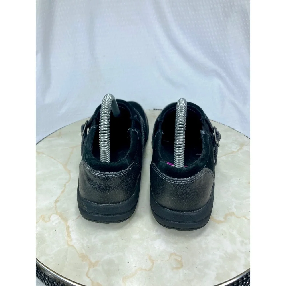 Merrell Dassie Suede Buckle Slip On Loafers Womens 7 Black Casual Walking Shoes